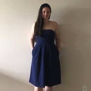 Swiss Dot Strapless Dress